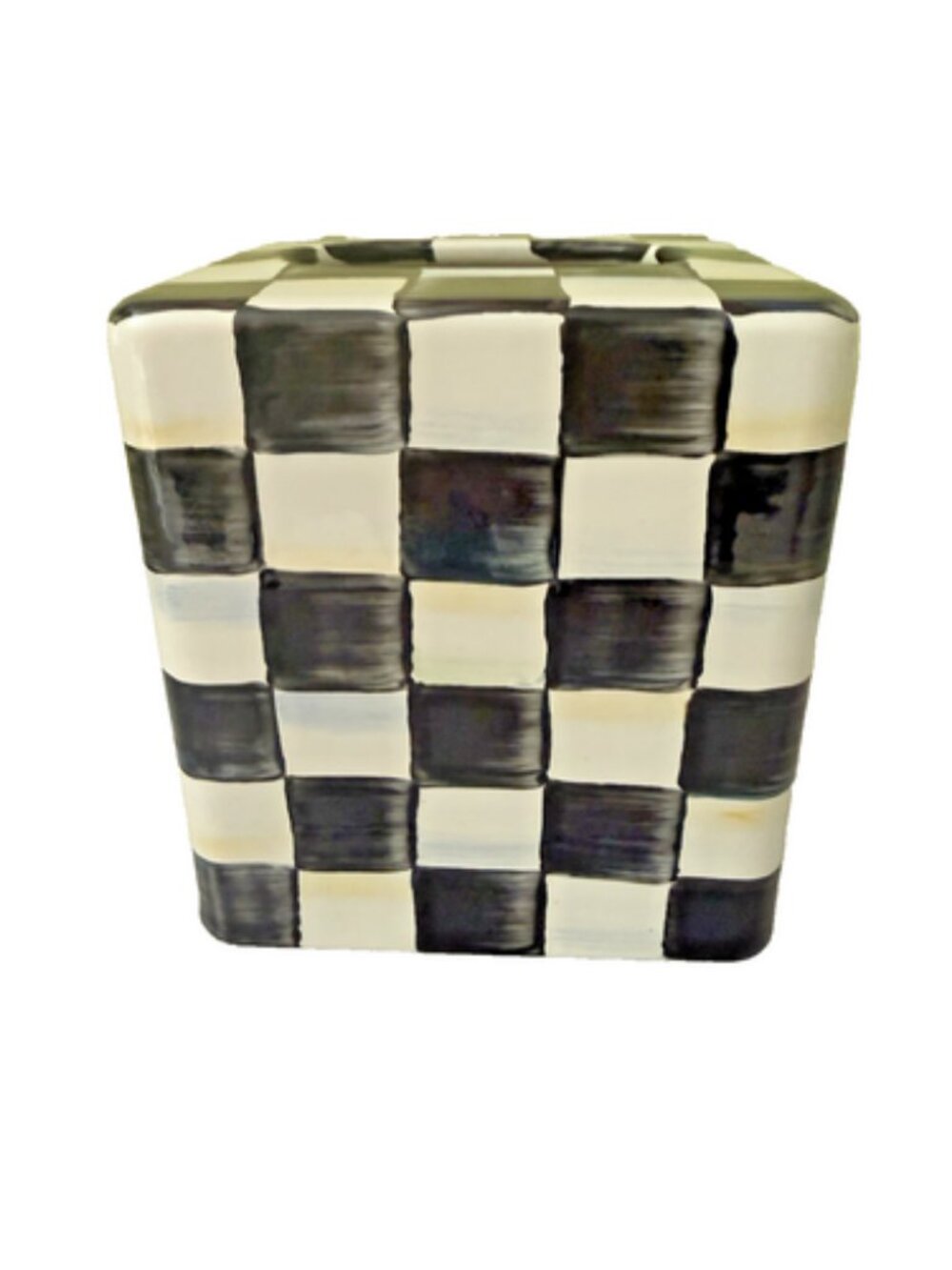 Mackenzie Childs Courtly Check Tissue Box Cover